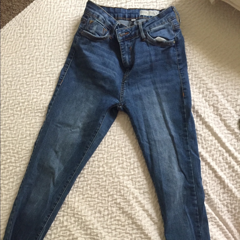 High rise skinny jeans